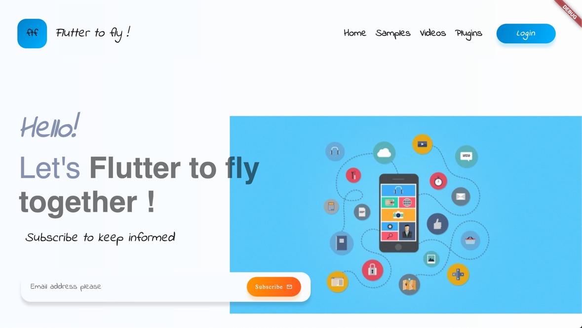techLog – Using Flutter Themes for Cross-platform Landing Page (Web